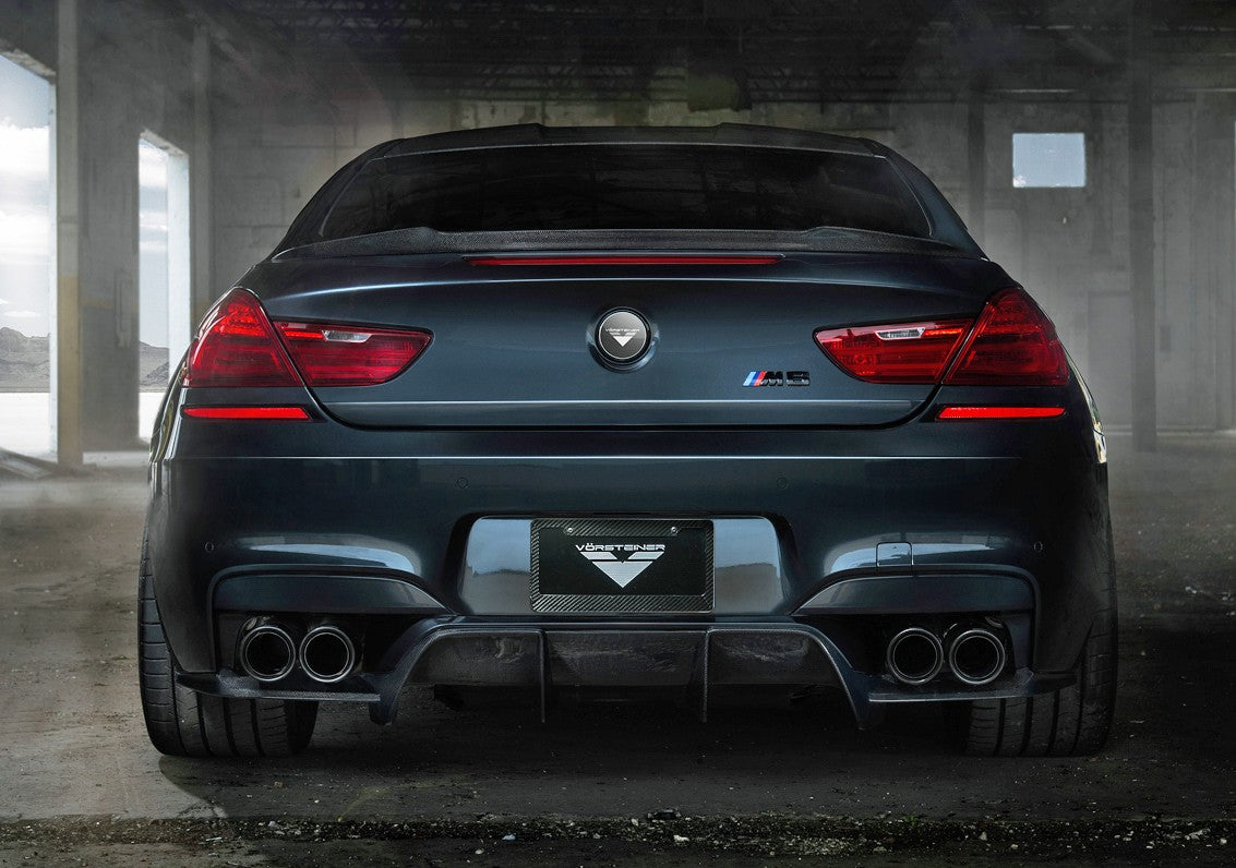 V Style Carbon Fiber Rear Diffuser - BMW F12 F13 F06 M6 & 6 Series M Sport