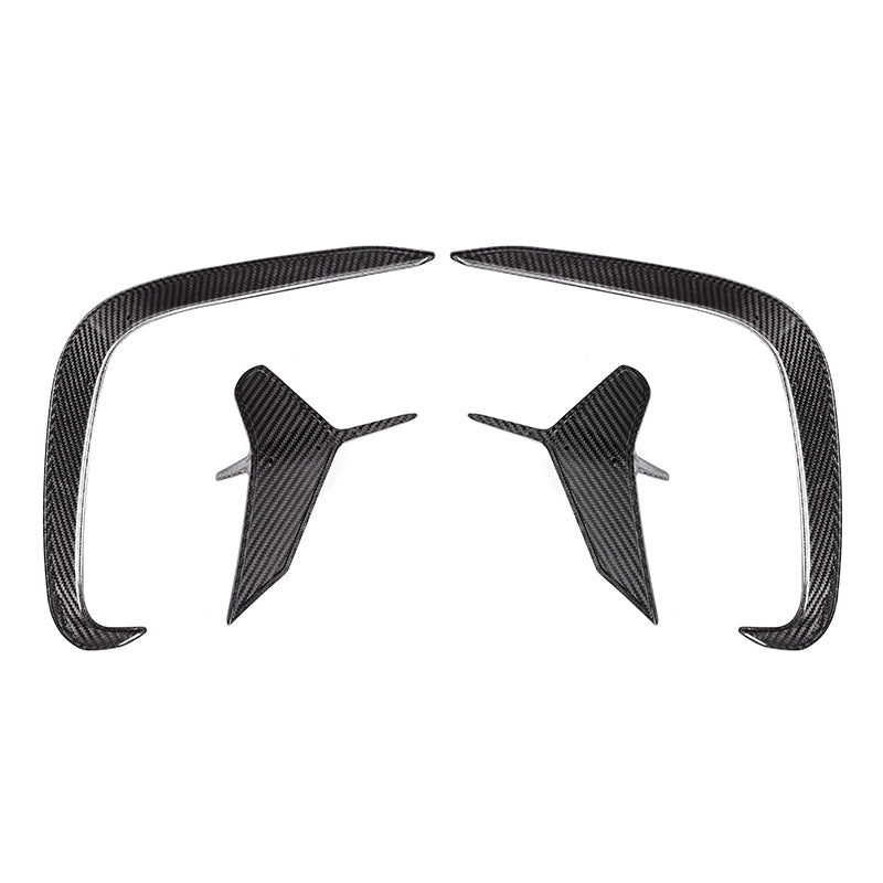 X Style Dry Carbon Fiber Rear Bumper Splitters - BMW G14 G15 G16 8 series M Sport