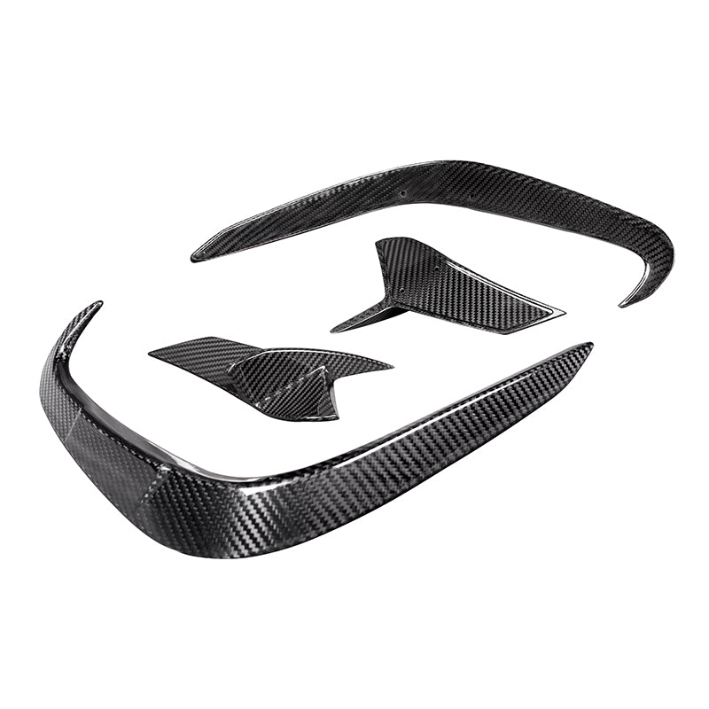 X Style Dry Carbon Fiber Rear Bumper Splitters - BMW G14 G15 G16 8 series M Sport