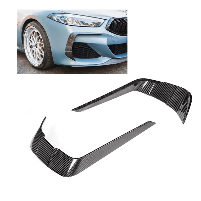 X Style Dry Carbon Fiber Front Bumper Upper Splitter - BMW G14 G15 G16 8 series M Sport