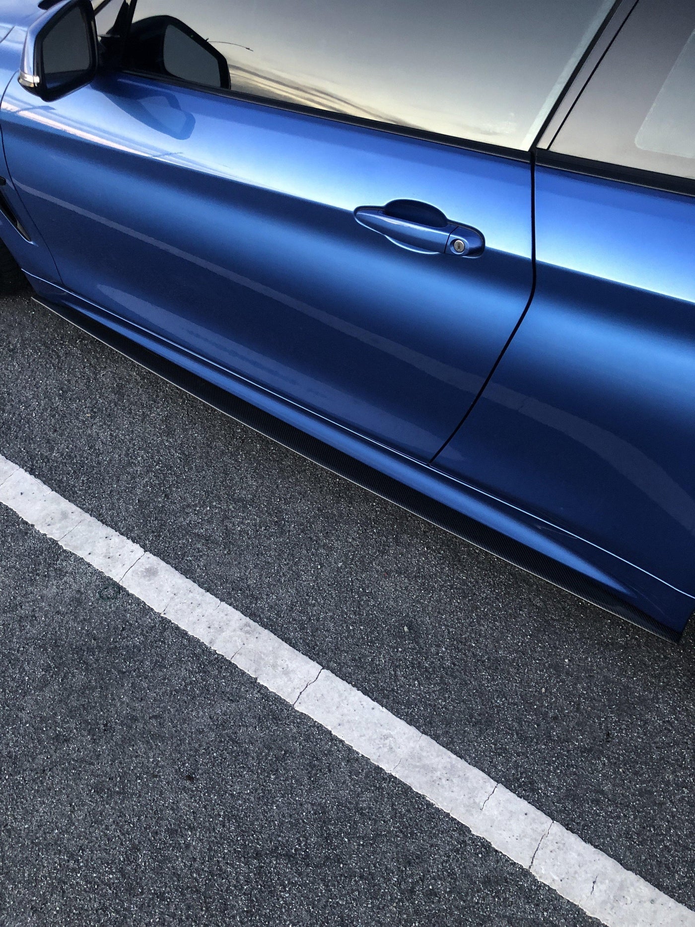 M Performance Style Carbon Fiber Side Skirt Extension  - BMW F30 3-Series & F32 4-Series