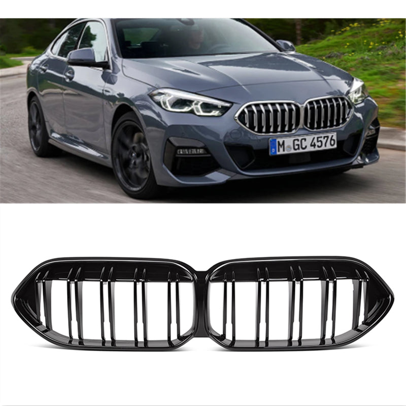 Dual Slat Grille Abs Gloss Black - BMW F44 2 Series Gran Coupe